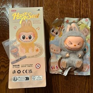 HEHE POP MART Labubu Have a Seat Vinyl Plush Keychain Blind Box